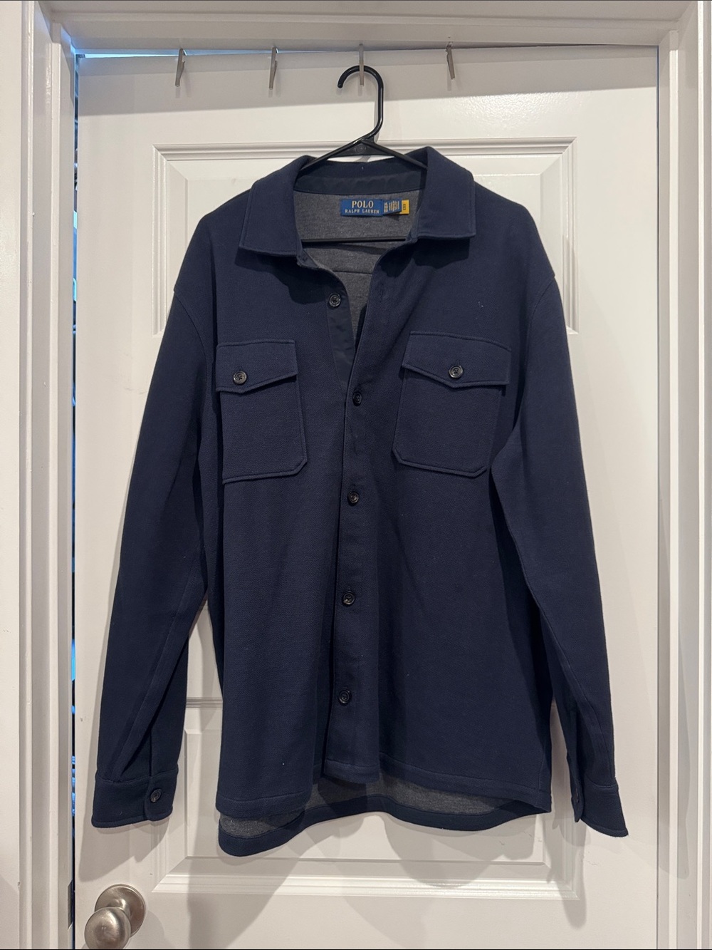Polo by Ralph Lauren Navy Button-Front Shirt Jacket